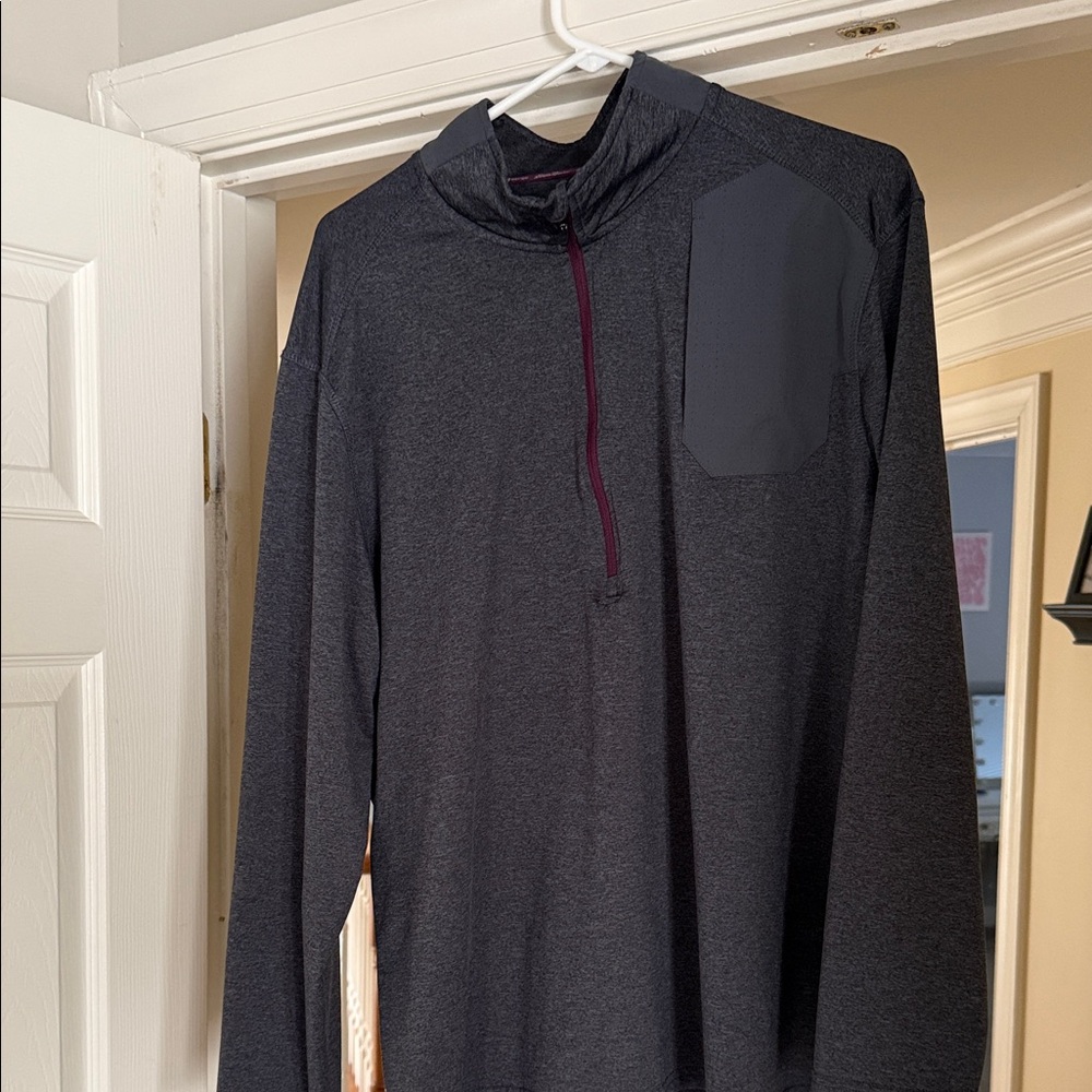 Eddie Bauer Charcoal Gray Quarter-Zip Pullover
